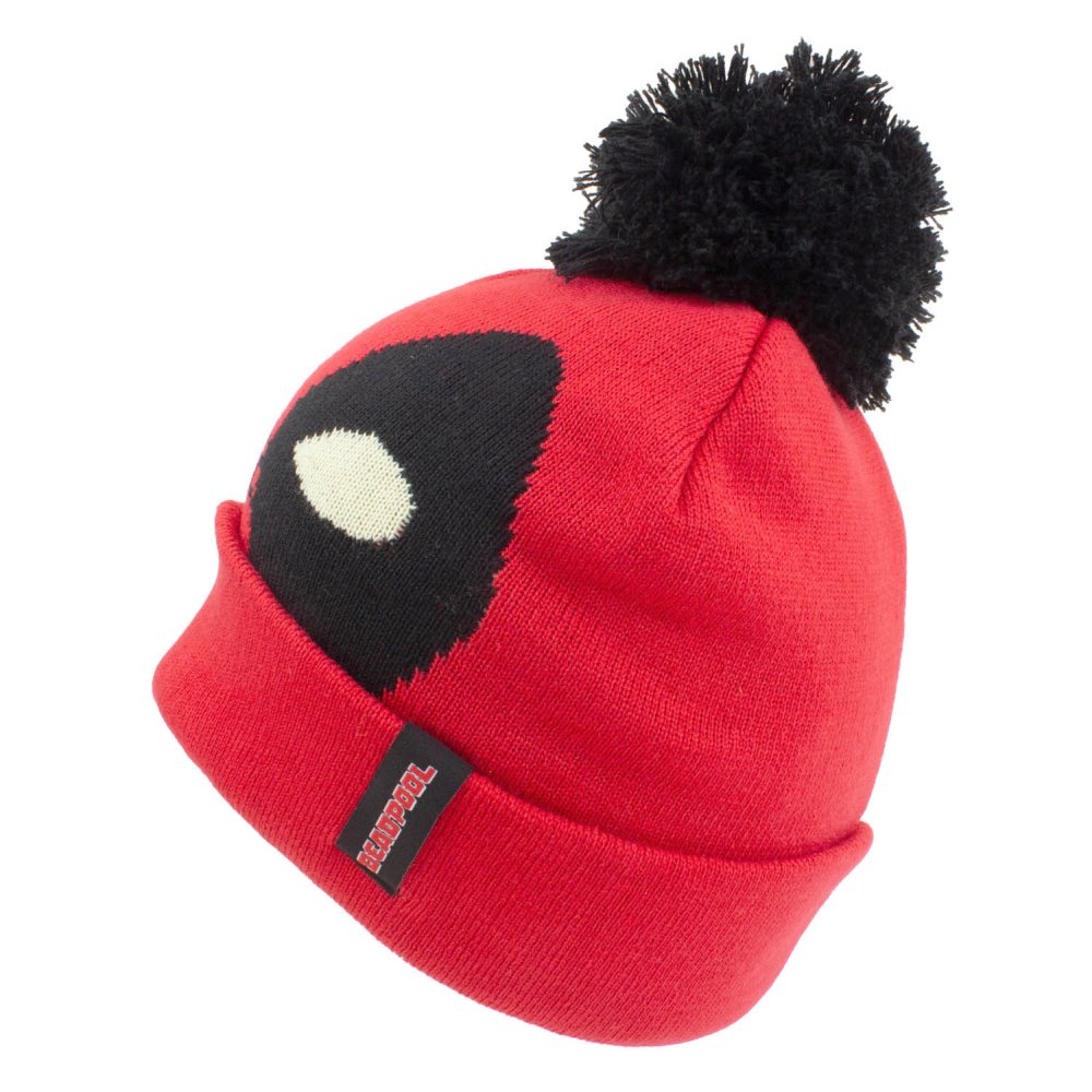Marvel Deadpool - Face Pompon Bonnet - Rouge